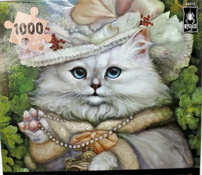 Bepuzzled Artist Series Art of Annie Stegg Gerard 1000PCS White Persian Cat New - Image 1 of 4