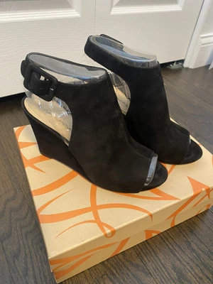 Cuña Jaffa de gamuza negra Via Spiga Foto 1 de 4