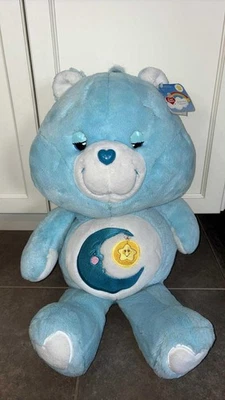 Vintage 2004 Carlton Cards Care Bears Bedtime Bear JUMBO plush toy 28 inch - Image 1 of 4