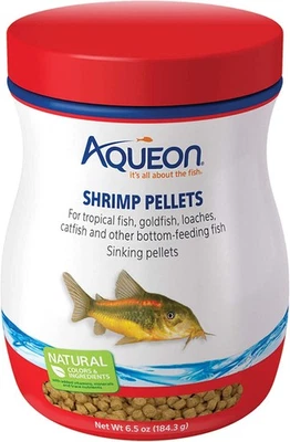 Aqueon Shrimp Pellets Sinking Ideal For Bottom-Feeding Fish 6.5-Ounce - 3 Pack - Image 1 of 4