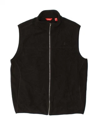 IZOD Mens Fleece Gilet UK 38 Medium Black Polyester CD01 - Image 1 of 3