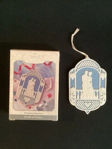 Vintage Hallmark World of Wishes 1998 Wedding Memories Ornament - NEW - Bild 1 von 2