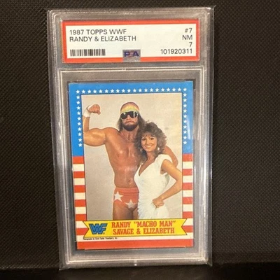 1987 Topps WWF - Randy Savage, Elizabeth #7 (RC) - Imagem 1 de 2
