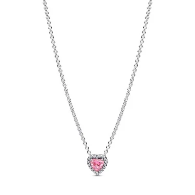 PANDORA Schmuck -45 Damen-Halskette Erhabenes Herz Pink 398425C02 - Bild 1 von 4