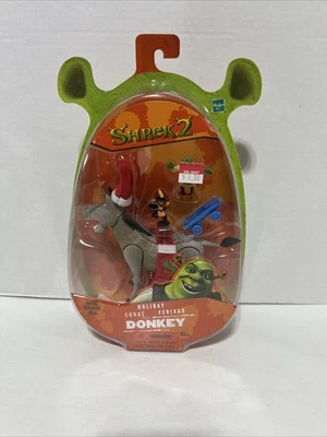 Shrek 2 Movie Holiday Donkey Vtg 2004 Action Figure NEW Hasbro DreamWorks - Image 1 of 4