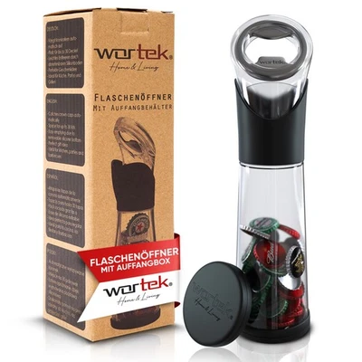 Flaschenöffner mit Auffangbehälter Bieröffner Geschenk Männer Camping Party Bar - Bild 1 von 4