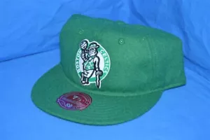 BOSTON CELTICS GREEN SOFT WOOL LOW PROFILE MITCHELL & NESS HAT CAP 7 3/4 - Picture 1 of 4