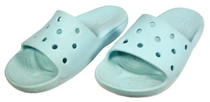 CROCS Classic Slides Unisex, Women's 9 Men's 7 Aqua Blue/Turquoise - Picture 1 of 9
