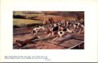 Hounds Leading the Hunt Tucks 9716 A Hunting We Will Go Vintage Postcard X52