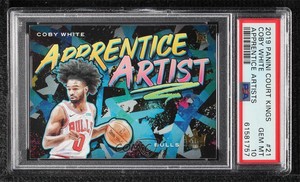 2019-20 Panini Court Kings Apprentice Artists Coby White PSA 10 GEM MT Rookie RC