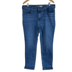 NUEVO Pantalones de mezclilla Carhartt resistentes flexibles calce ceñido tiro alto cónicos para mujer 6 elásticos regulares - Imagen 1 de 5