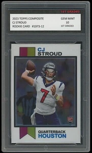 Tarjeta de novato CJ Stroud 2023 Topps compuesta primer grado 10 #1973-12 Houston Texans - Imagen 1 de 1