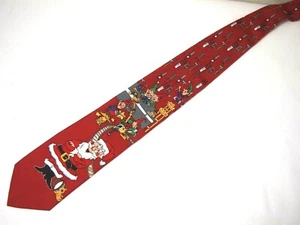 Corbata de Colección Sello Navidad Navidad Navidad Santas Taller - Imagen 1 de 3