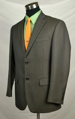 Increíble abrigo deportivo a cuadros marrón oscuro, marrón y gris (talla 40R) de: Geoffrey Beene Foto 1 de 4