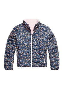 Polo Ralph Lauren Girls size XL 18 20 Y Louise Floral pink reversible Jacket New - Picture 1 of 3