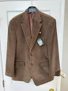 Blazer cappotto sportivo Lauren Ralph Lauren marrone velluto a coste 100% cotone nuovo con etichette taglia 44R - Foto 1 di 9