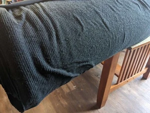 POLARTEC  Power grid jersey black fabric textured velour buy by the yard - Picture 1 of 3