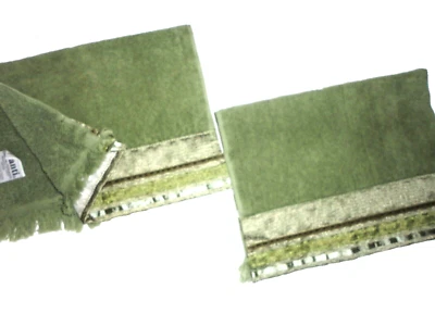 JUEGO TOALLAS YEMA DEDO AVANTI GENEVA TERCIOPELO VERDE RAYAS (2P) 11X17 Foto 1 de 4