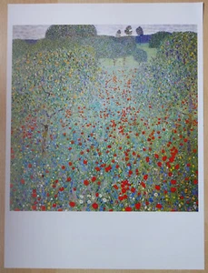 Gustav Klimt "Mohnwiese"  Druck 1907  31 x 23 cm - Bild 1 von 1