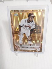 2022 Topps Chrome Gilded Satchel Paige RayWave Gold Etch Refractor #19/25 
