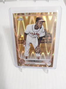 2022 Topps Chrome Gilded Satchel Paige RayWave Gold Etch Refractor #19/25 