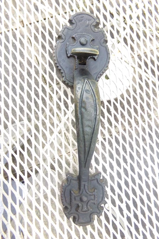 Vintage Brass Front Door Hardware Handle Thumb Latch Pull Mission ~Pair Cover