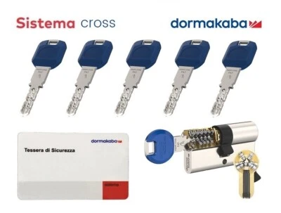 CILINDRO EUROPEO DI SICUREZZA KABA EXPERT CROSS LAM 5 CHIAVI VARIE MISURE - Image 1 of 2