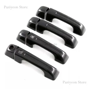 For 2019-2025 Dodge Ram 1500 Carbon Fiber 4Door Handle Covers Trims W/2 Smartkey - Picture 1 of 5