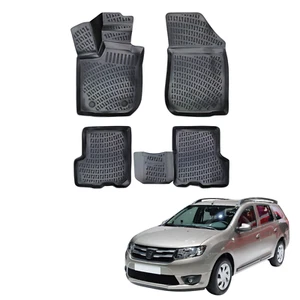 Alfombrillas para Dacia Logan 2 MCV 2013-2015 | Alfombrilla personalizada negra - Imagen 1 de 7