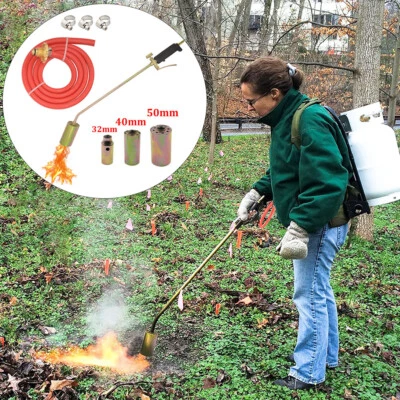Long Arm Propane Butane Gas Torch Weed Burner Blow Roofers Roofing Brazing +Hose