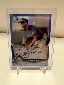 Bowman Ryan McMahon 2018 cromo autógrafo automático/150 azul - Imagen 1 de 2