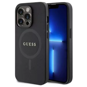 2in1 Pellicola+Custodia cover Guess Saffiano Magsafe per iPhone 15 Pro Max 6.7" - Foto 1 di 8