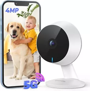 4MP Überwachungskamera Innen WLAN IP Kamera 2,4GHz&5GHz WiFi Audio IR Nachtsicht - Bild 1 von 9
