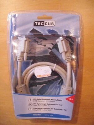 DVI digital Anschlusskabel 1,8 m single-link connection lead Monitor neu in OVP - Bild 1 von 4