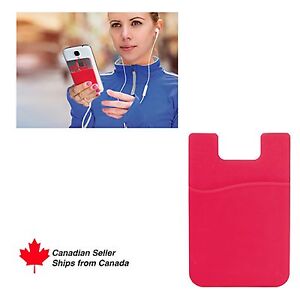 Silicone Cell Phone Wallet Case Credit ID Card Holder with 3M Adhesive