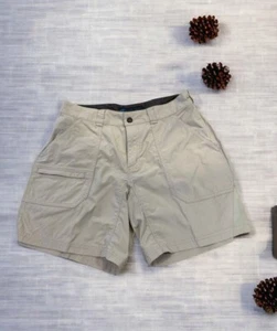 EMS Eastern Mountain Sports Womens Hiking Shorts Nylon size 2 Tan Khaki Summer - Picture 1 of 11