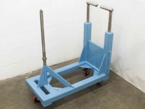 Rolled Material Handler Dispenser w/ 1.25" Diameter Shaft - Blue Stainless Steel - Picture 1 of 3