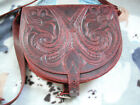 Leather CORDOVAN COLOR Saddle Bag SHOULDER BAG - Made In Greece GENTLY USED