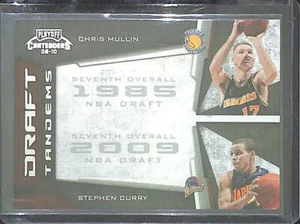 2009-10 Playoff Contenders Draft Tandems #19 Stephen Curry Chris Mullin - Picture 1 of 2