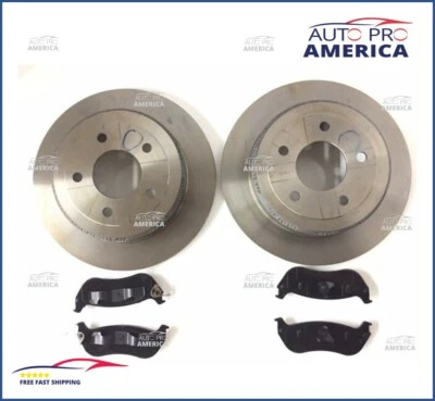 OEM Rotors & Rear Ceramic Brake Pads Kit for 96-02 FORD Crown Victoria Town Car - Image 1 of 3
