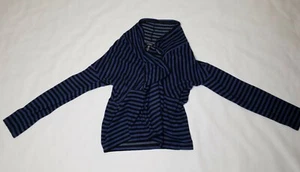 Jones New York Storm Black Drop Shoulder Wrap Cardigan Women's Small - Picture 1 of 5