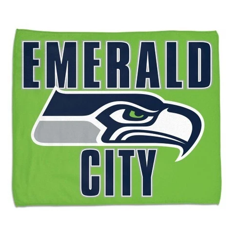 Seattle Seahawks Rally Towel 15x18 NFL Sports Fan Football Team Hand Emerald Rag Cover