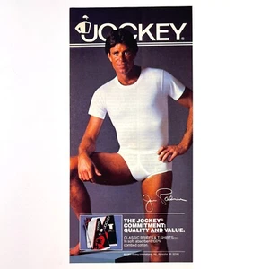 Jockey Unterwäsche Jim Palmer Vintage 1983 80er Jahre Druck Anzeige Männer enghty weiß - Bild 1 von 1
