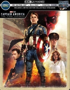Captain America: The First Avenger 4K STEELBOOK (4K UHD + Blu-ray) Best Buy NEW - Picture 1 of 3