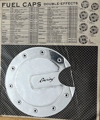 ADESIVO TAPPO SERBATOIO UNIVERSALE FORD FIESTA II SERIE KA PUMA 140 mm FUEL CAPS - Immagine 1 di 4