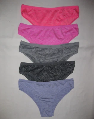 Shein girls 11yrs 5pk panties 3 shades of heather gray/2 shades of heather pink - Image 1 of 2