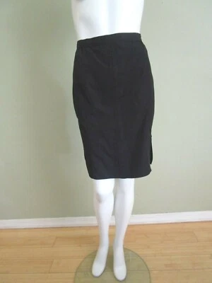 NINA RICCI Made in Italy Black High Waist Cotton Skirt Size 38 NWT $935 - Image 1 of 4