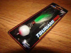 Bimini Bay TSUNAMI PRO Ball Jig 2 oz, TSBJ-2cw Chartreuse/White - Mustad Hook - Picture 1 of 6
