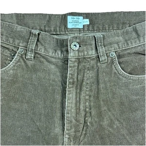 J Crew Corduroy Pants Mens 34x31 Brown Vintage Slim Straight 5 Pocket - Picture 1 of 7