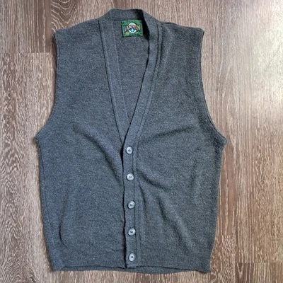 Chaleco De Colección Años 90 Jantzen Botón Delantero Para Hombre Mediano Hecho en EE. UU. Foto 1 de 4
